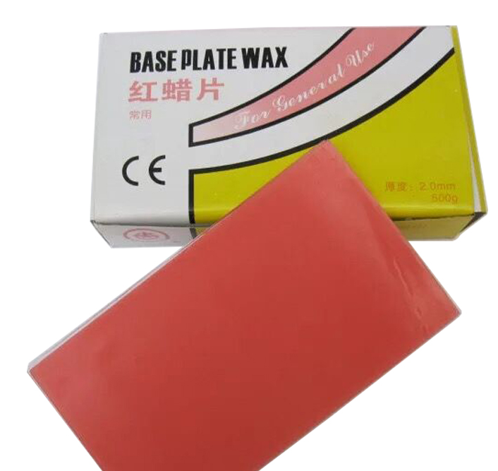 Dental red base plate wax